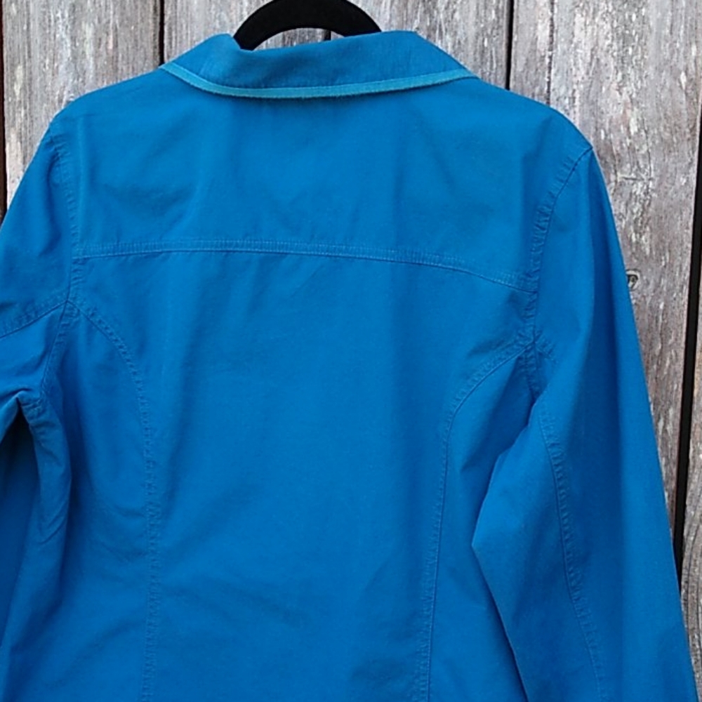Denim&Co Blue Cotton Jacket - Picture 10 of 11